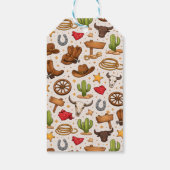 Cowboy Wild West Rodeo Ranch | Rustische Westerse Cadeaulabel (Achterkant)
