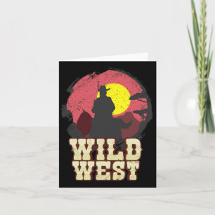 Cowboy Wild West Western Country Zadel Cadeau Kaart