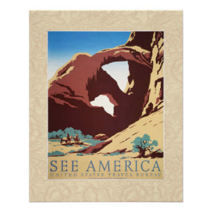 Cowboy Woestijn Vintage Western Paarden  Perfect Poster