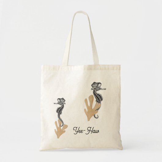 cowboy zeepaardje tote bag (Voorkant)