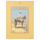 Cowboy (zijdelings Uitzicht) Arizona Klembord (Achterkant)