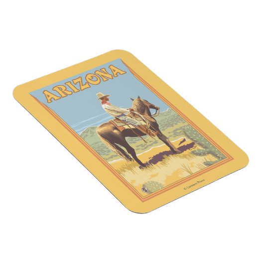 Cowboy (zijdelings Uitzicht) Arizona Magneet (Rechterzijde)