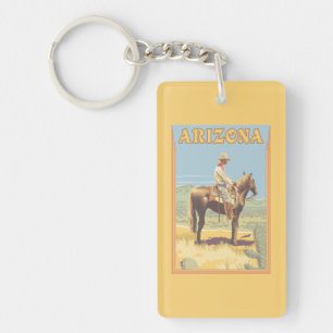 Cowboy (zijdelings Uitzicht) Arizona Sleutelhanger