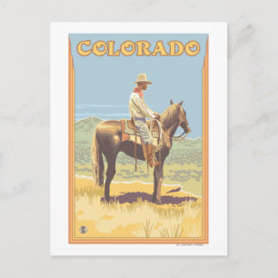 Cowboy (zijdelings Uitzicht) Colorado Briefkaart