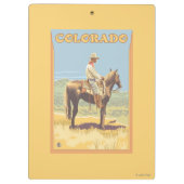 Cowboy (zijdelings Uitzicht) Colorado Klembord (Achterkant)