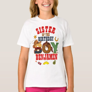 Cowboy zuster van de Birthday Boy T-shirt