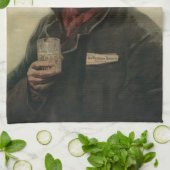 cowboybiertje en litho barhanddoek theedoek (Gevouwen)