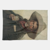 cowboybiertje en litho barhanddoek theedoek (Horizontaal)