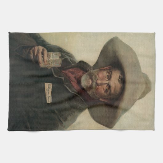  cowboybiertje en litho barhanddoek theedoek (Horizontaal)