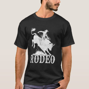 Cowboycore Retro Stier Koe Os Stierenhoofd Rodeo W T-shirt