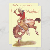 Cowboyfeest Kaart (Voorkant / Achterkant)