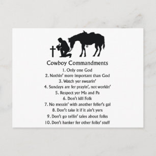 Cowboygeboden Briefkaart