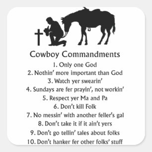 Cowboygeboden Vierkante Sticker