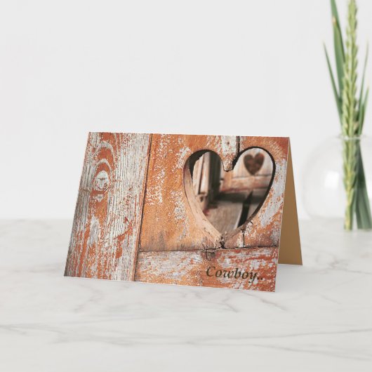 cowboyhart feestdagen kaart (Voorkant)