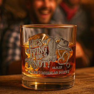 Cowboyhoed Verlovingsfeest Hij Krijgt de Knoop Doo Whisky Glas
