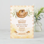 Cowboyhoeden uitnodiging (Staand voorkant)