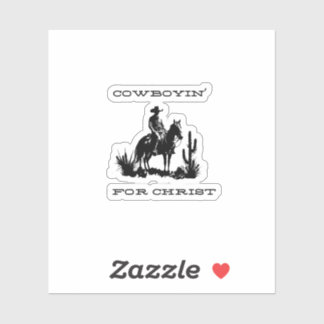 Cowboyin' voor Christ Sticker