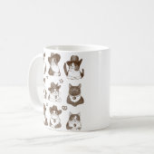  cowboykatten met een cowboy Pet Koffiemok (Voorkant links)