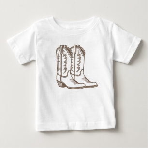 Cowboylaars-schets T-shirt voor kinderen