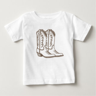Cowboylaars-schets T-shirt voor kinderen