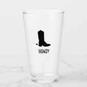 Cowboylaars Silhouet HOWDY Sporen Zwart Plezier Glas (Voorkant)