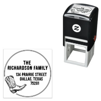 Cowboylaars Zuid-Texas retouradres Zelfinktende Stempel
