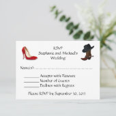 Cowboylaarzen Hoge Hakken Schoenen Bruiloft  RSVP (Staand voorkant)