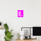 Cowboylaarzen met roze sterren poster (Thuiskantoor)