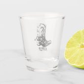Cowboylaarzen Shot Glas (Achterkant)