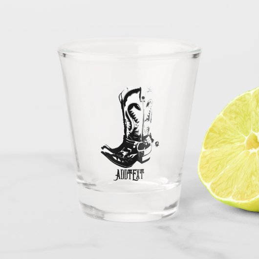 Cowboylaarzen Shot Glas (Voorkant)