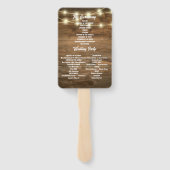 Cowboylaarzen Zonnebloem Westerne huwelijksprogram Handwaaier (Achterkant)