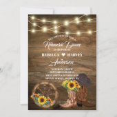 cowboyland westerne bruiloft repetitie diner kaart (Voorkant)