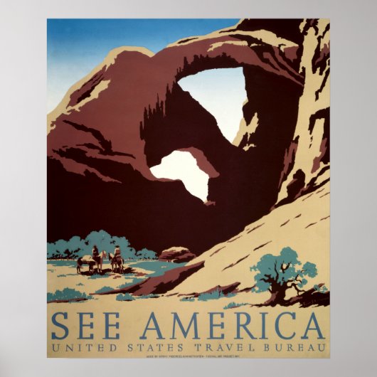 Cowboys American Western Art WPA Poster (Voorkant)