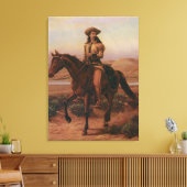  Cowboys, Buffalo Bill on Charlie van Cary Canvas Afdruk (Insitu (Woonkamer))