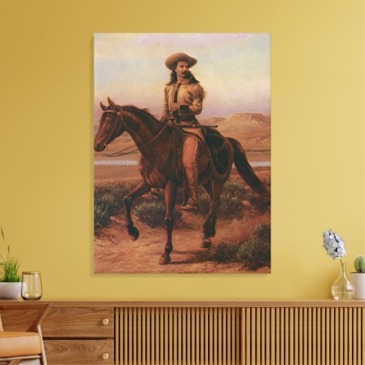 Cowboys, Buffalo Bill on Charlie van Cary Canvas Afdruk (Insitu (Woonkamer))