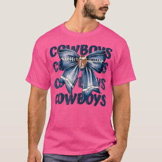 Cowboys Coquette Bow Girls Vrouwen T-shirt