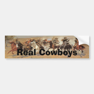 cowboys, een slag voor hout van Remington Bumpersticker