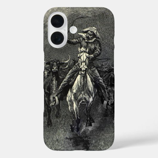  cowboys, een Stampede van Frederic Remington Case-Mate iPhone Case (Achterkant)