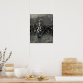 cowboys, een Stampede van Frederic Remington Poster (Keuken)