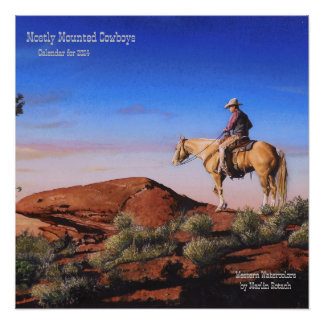 Cowboys en Paarden in het Westen Perfect Poster