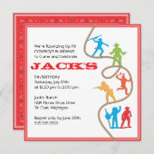 Cowboys et invitation de fête d'anniversaire (Devant / Derrière)