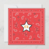 Cowboys et invitation de fête d'anniversaire (Dos)