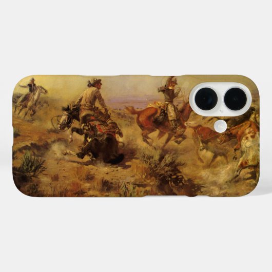  cowboys, geJerkeerd door CM Russell Case-Mate iPhone Case (Achterkant (horizontaal))