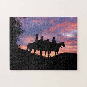 Cowboys Horses and Sunset Legpuzzel