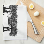 Cowboys montant leurs chevaux - pour la serviette (Quart Plié)