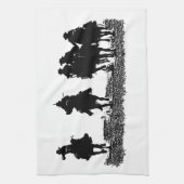 Cowboys montant leurs chevaux - pour la serviette (Vertical)