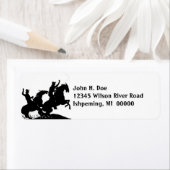 Cowboys op adresetiketten ~EZ2 Verander info Etiket (Insitu)