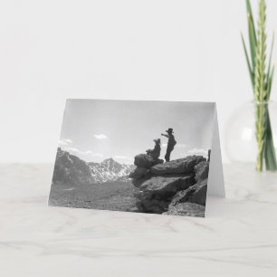 Cowboys op een bergkam kaart