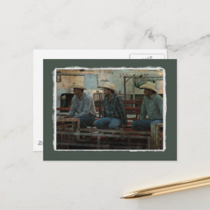 Cowboys op een Rodeohek Grunge Briefkaart