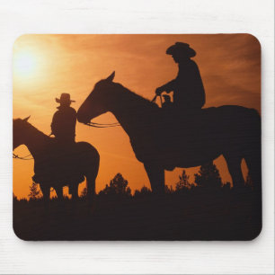 cowboys op paarden muismat